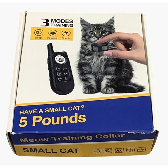Meow Training Collar Small Cats 5-15Lbs 3 Modes Training  Beep Vibration Shock - Picture 8 of 9